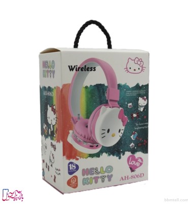 هدفون بلوتوثی مدل AH-806D طرح هلو کیتی