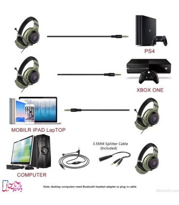 هدست بلوتوث بی‌سیم گیمینگ مدل J20