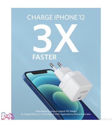 شارژر دیواری انکر مدل PowerPort III Cube (A2149) توان 20 وات با پورت USB-C (دوپین)
