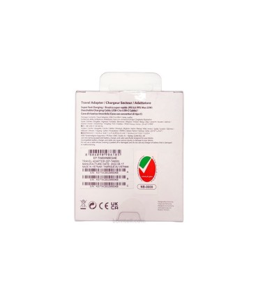 شارژر دیواری 25 وات سامسونگ مدل EP-TA800 به همراه کابل USB-C به USB-C اصلی