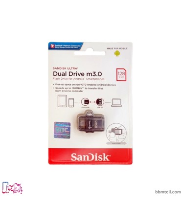 فلش OTG سن دیسک Micro USB ظرفیت 128 گیگابایت