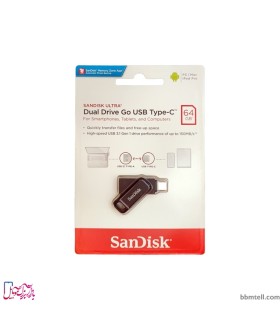فلش OTG سن دیسک Type-C ظرفیت 64 گیگابایت