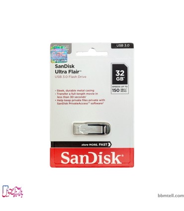 فلش مموری سن دیسک مدل Ultra Flair USB 3.0 ظرفیت 32 گیگابایت